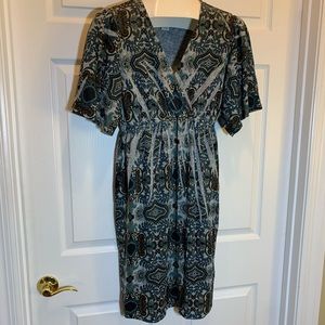 Motherhood Maternity Gray Print Dress Size M